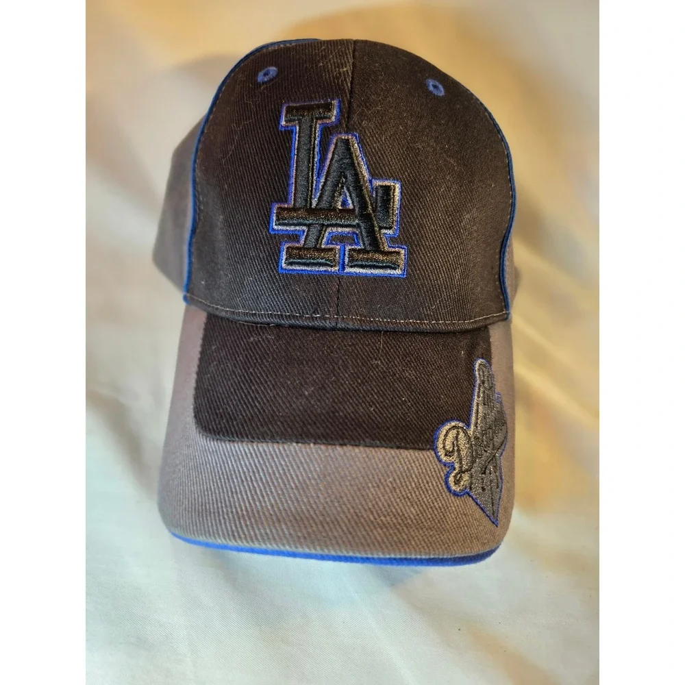 MLB Los Angeles Dodgers Fan Favorite Hat Black Grey Blue Adjustable Baseball Cap